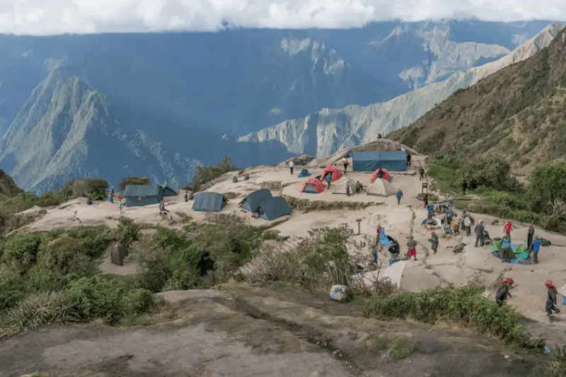 camping on the inca trail